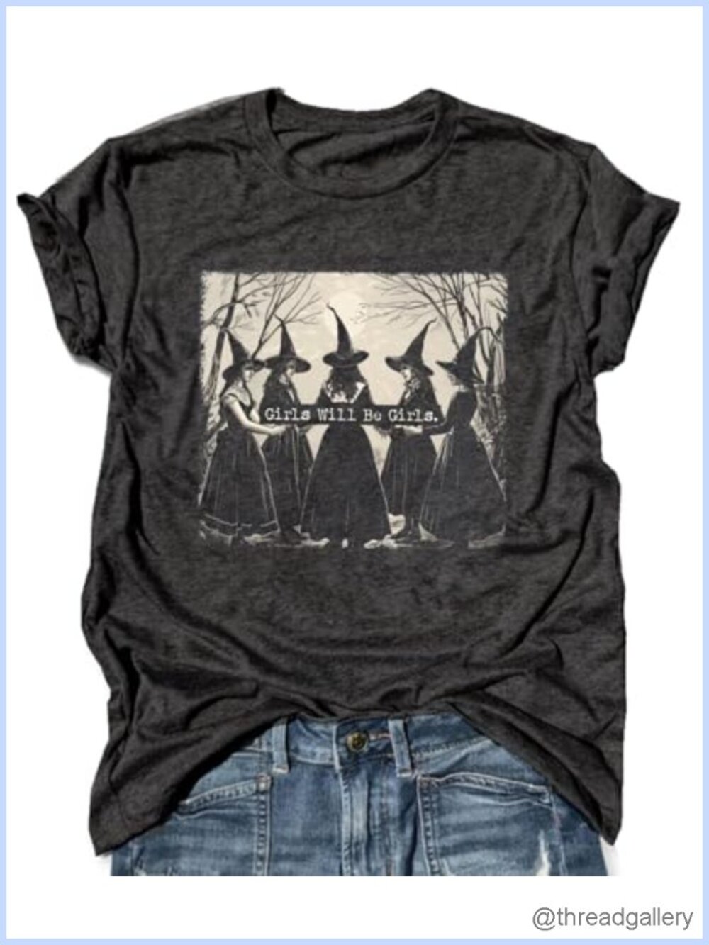 Basic Witch Halloween T Shirt Cotton Blend Short Sleeve Graphic Tee